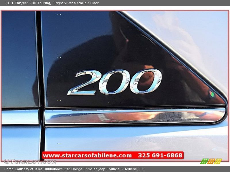 Bright Silver Metallic / Black 2011 Chrysler 200 Touring