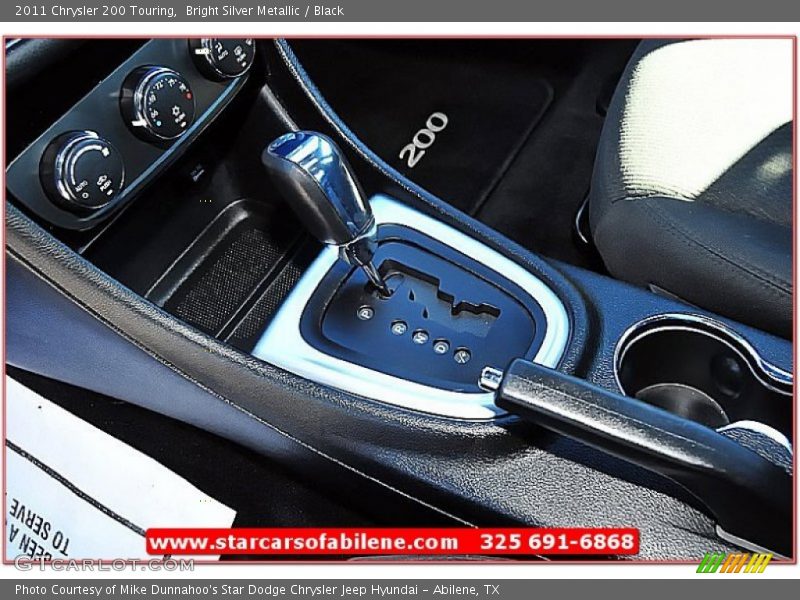 Bright Silver Metallic / Black 2011 Chrysler 200 Touring