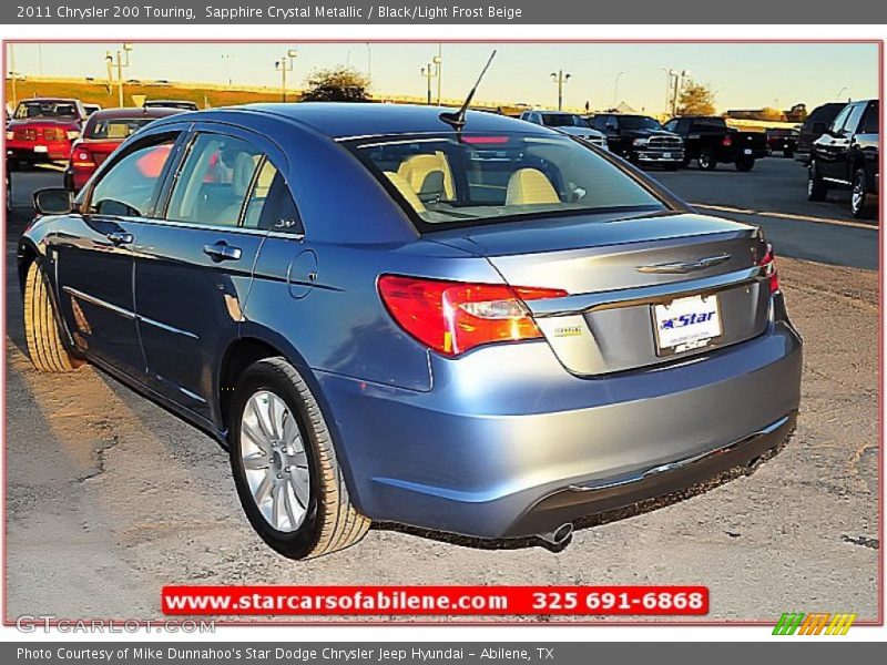 Sapphire Crystal Metallic / Black/Light Frost Beige 2011 Chrysler 200 Touring