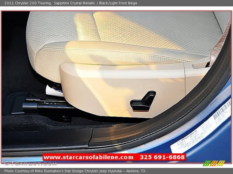 Sapphire Crystal Metallic / Black/Light Frost Beige 2011 Chrysler 200 Touring