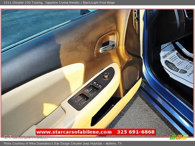 Sapphire Crystal Metallic / Black/Light Frost Beige 2011 Chrysler 200 Touring