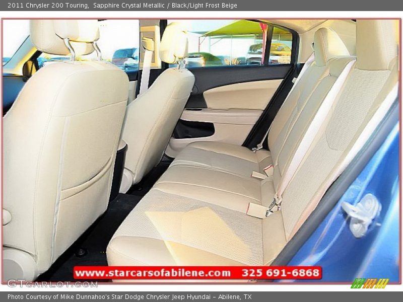 Sapphire Crystal Metallic / Black/Light Frost Beige 2011 Chrysler 200 Touring