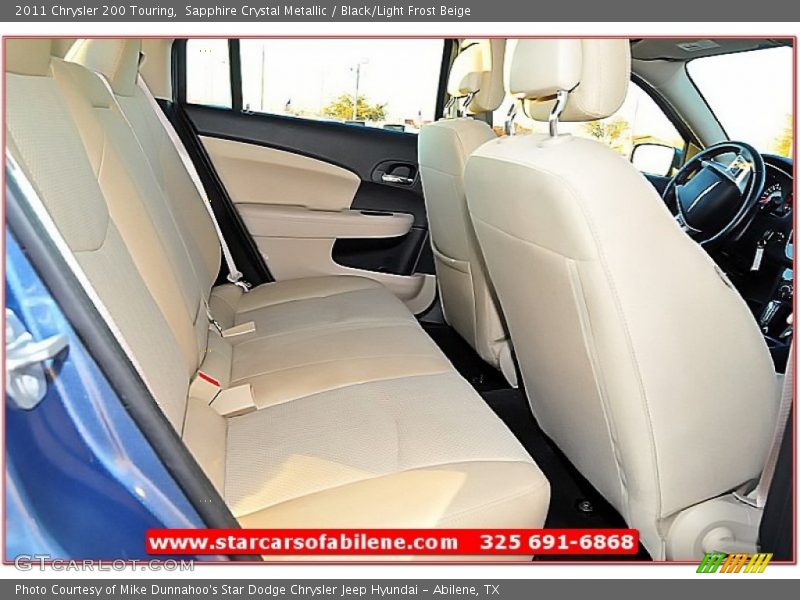 Sapphire Crystal Metallic / Black/Light Frost Beige 2011 Chrysler 200 Touring