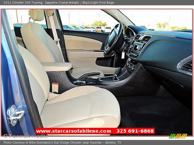 Sapphire Crystal Metallic / Black/Light Frost Beige 2011 Chrysler 200 Touring