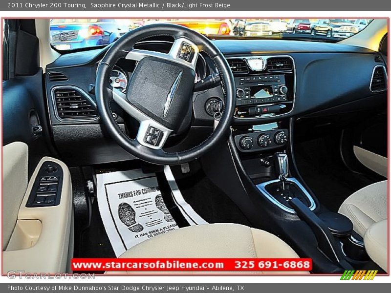 Sapphire Crystal Metallic / Black/Light Frost Beige 2011 Chrysler 200 Touring