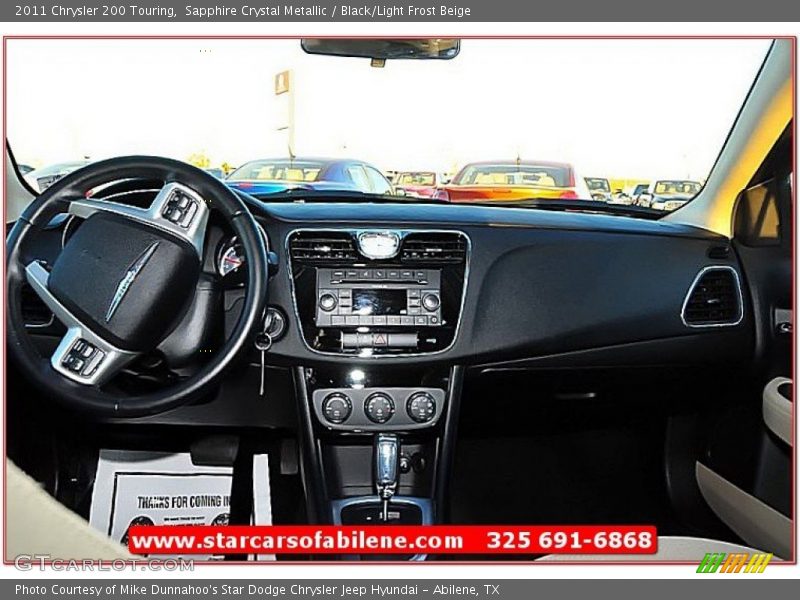 Sapphire Crystal Metallic / Black/Light Frost Beige 2011 Chrysler 200 Touring