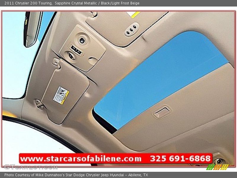 Sapphire Crystal Metallic / Black/Light Frost Beige 2011 Chrysler 200 Touring