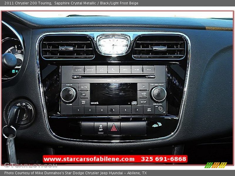 Sapphire Crystal Metallic / Black/Light Frost Beige 2011 Chrysler 200 Touring