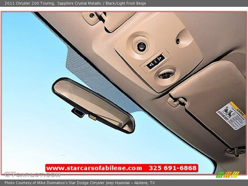Sapphire Crystal Metallic / Black/Light Frost Beige 2011 Chrysler 200 Touring