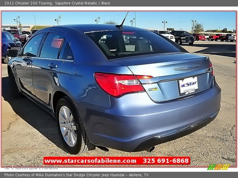 Sapphire Crystal Metallic / Black 2011 Chrysler 200 Touring