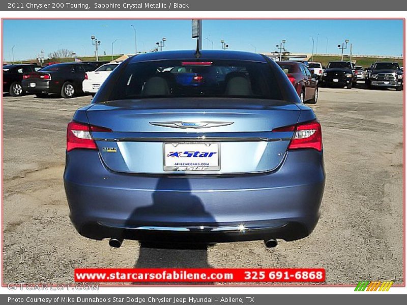 Sapphire Crystal Metallic / Black 2011 Chrysler 200 Touring