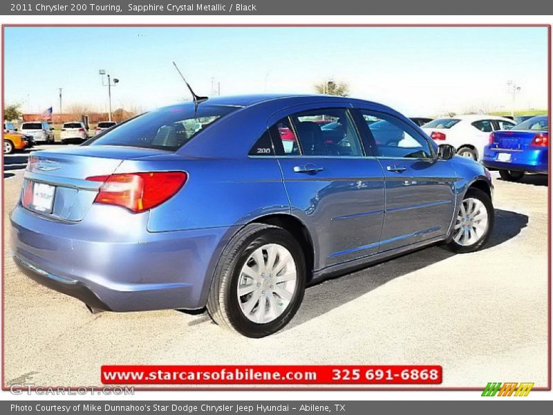 Sapphire Crystal Metallic / Black 2011 Chrysler 200 Touring