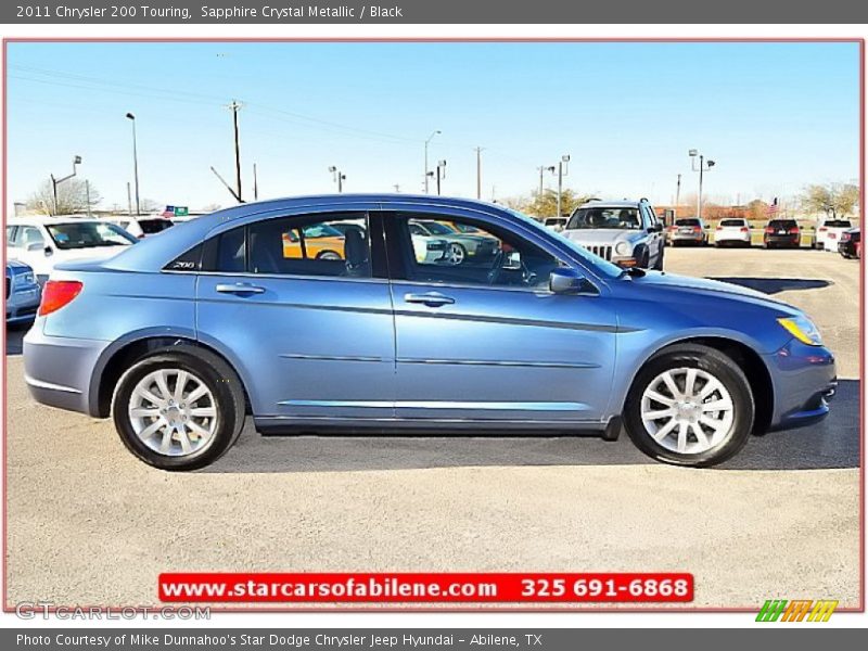 Sapphire Crystal Metallic / Black 2011 Chrysler 200 Touring