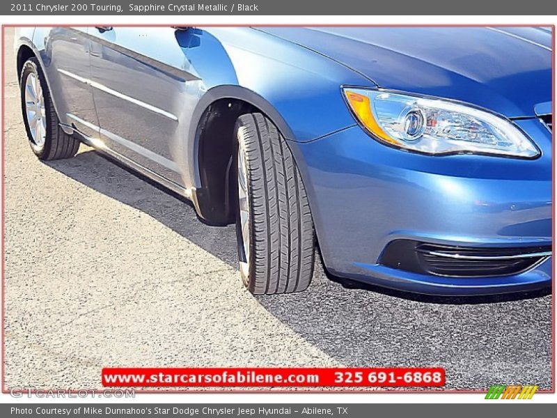 Sapphire Crystal Metallic / Black 2011 Chrysler 200 Touring