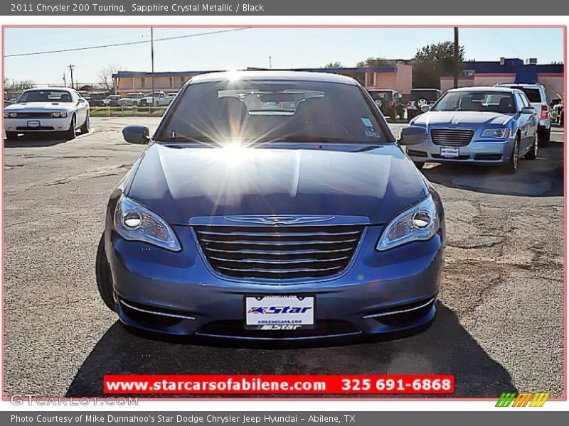 Sapphire Crystal Metallic / Black 2011 Chrysler 200 Touring