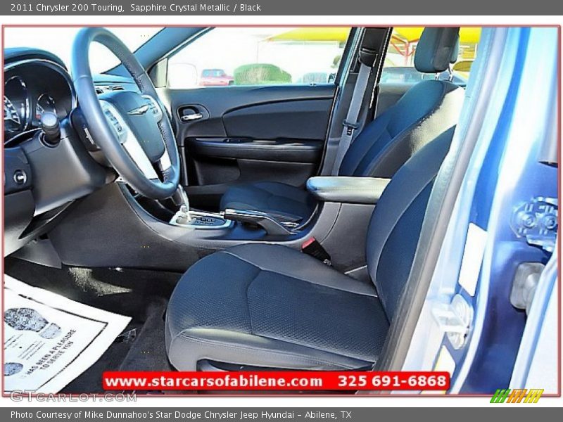 Sapphire Crystal Metallic / Black 2011 Chrysler 200 Touring