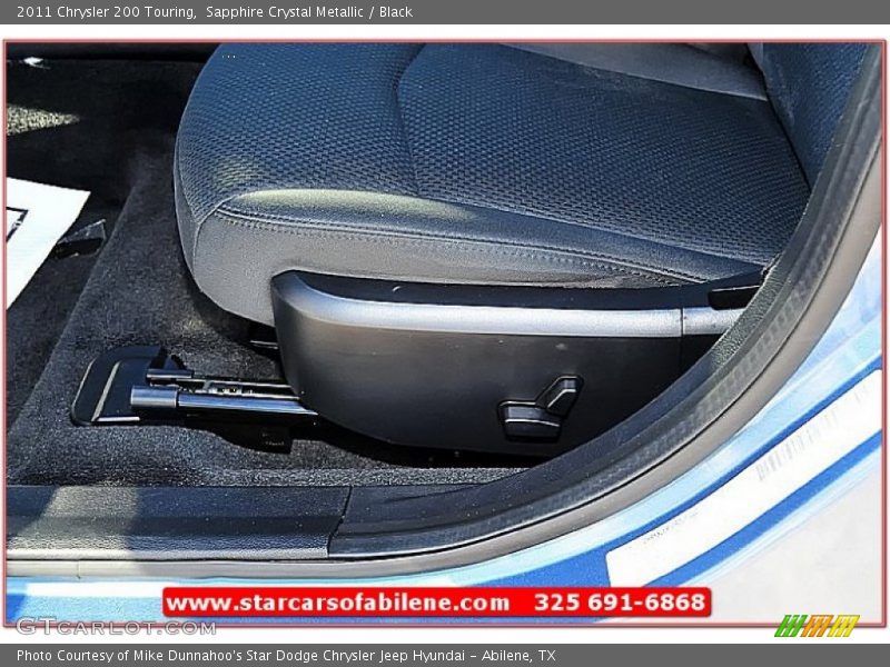 Sapphire Crystal Metallic / Black 2011 Chrysler 200 Touring