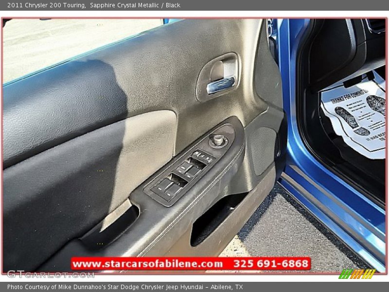 Sapphire Crystal Metallic / Black 2011 Chrysler 200 Touring