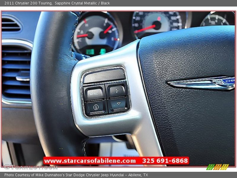 Sapphire Crystal Metallic / Black 2011 Chrysler 200 Touring