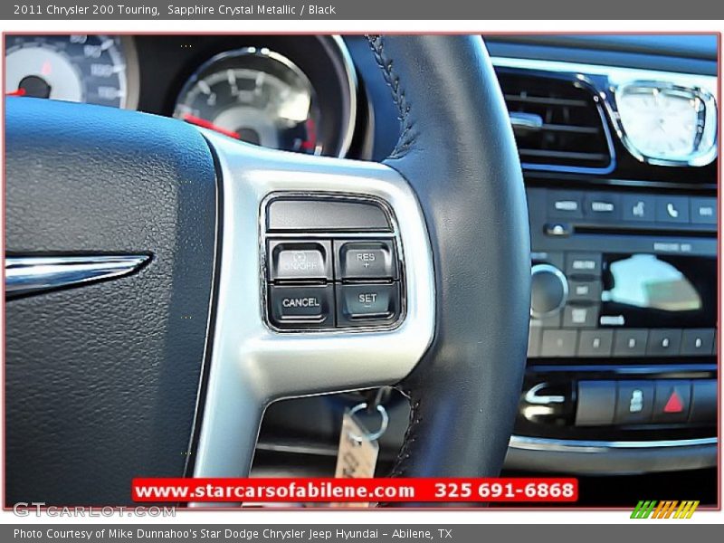 Sapphire Crystal Metallic / Black 2011 Chrysler 200 Touring