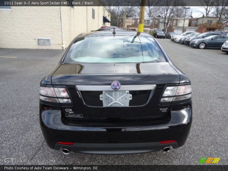 Black / Black 2011 Saab 9-3 Aero Sport Sedan XWD