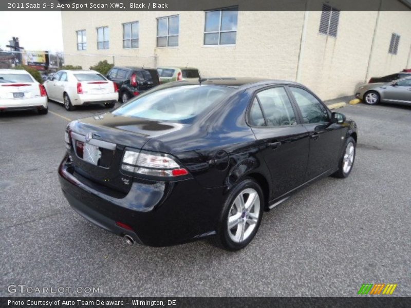 Black / Black 2011 Saab 9-3 Aero Sport Sedan XWD