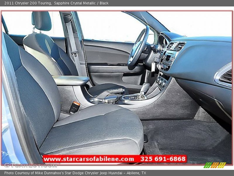 Sapphire Crystal Metallic / Black 2011 Chrysler 200 Touring