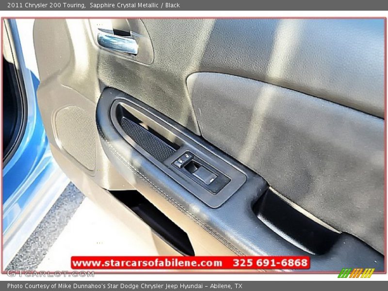 Sapphire Crystal Metallic / Black 2011 Chrysler 200 Touring