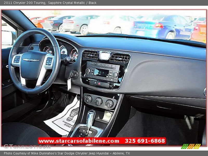 Sapphire Crystal Metallic / Black 2011 Chrysler 200 Touring