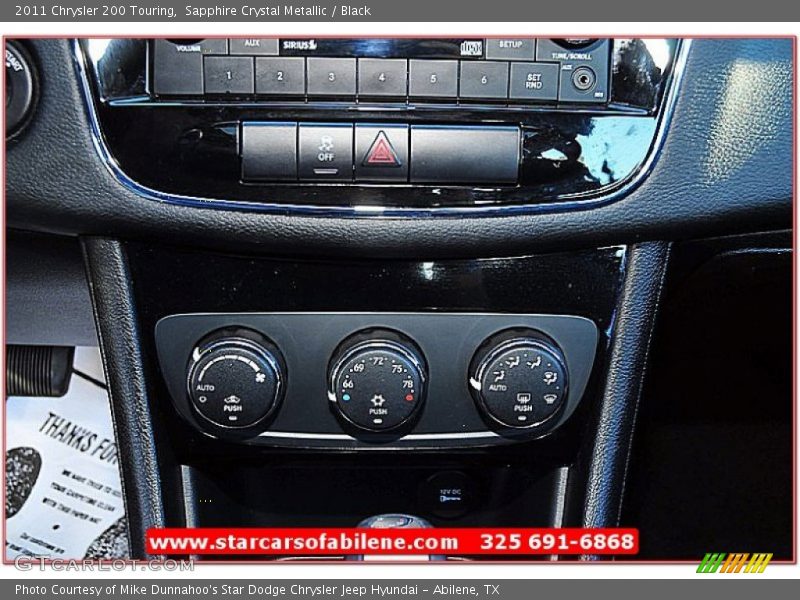 Sapphire Crystal Metallic / Black 2011 Chrysler 200 Touring