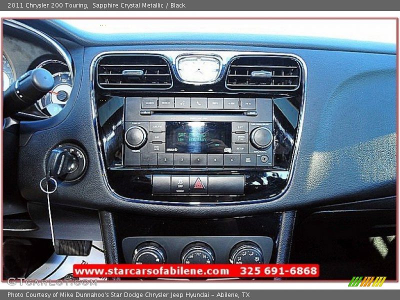 Sapphire Crystal Metallic / Black 2011 Chrysler 200 Touring