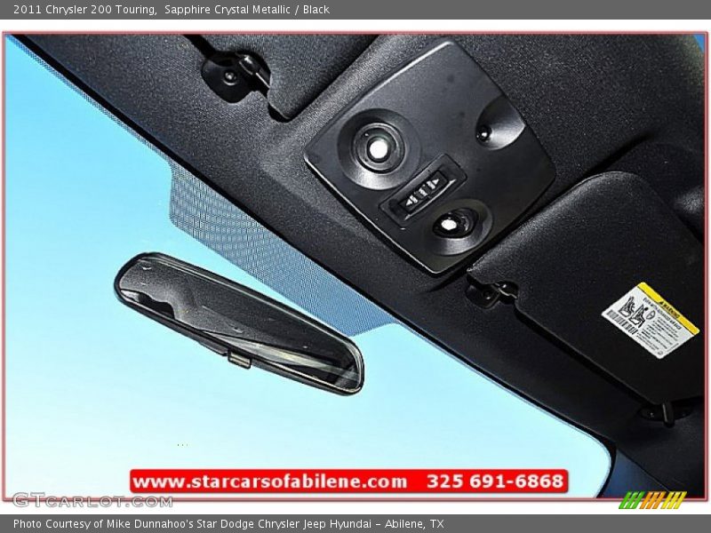 Sapphire Crystal Metallic / Black 2011 Chrysler 200 Touring
