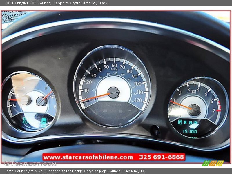 Sapphire Crystal Metallic / Black 2011 Chrysler 200 Touring