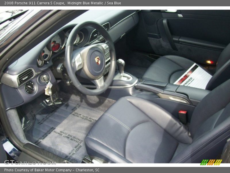 Sea Blue Interior - 2008 911 Carrera S Coupe 