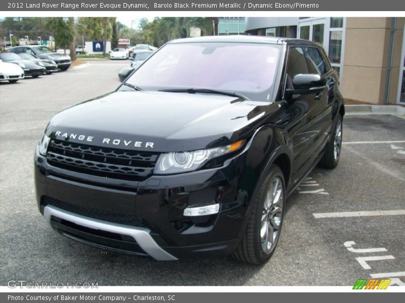 Barolo Black Premium Metallic / Dynamic Ebony/Pimento 2012 Land Rover Range Rover Evoque Dynamic