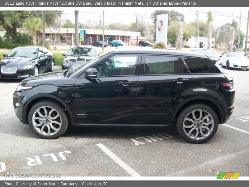 Barolo Black Premium Metallic / Dynamic Ebony/Pimento 2012 Land Rover Range Rover Evoque Dynamic