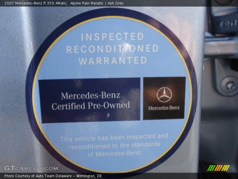 Alpine Rain Metallic / Ash Grey 2007 Mercedes-Benz R 350 4Matic