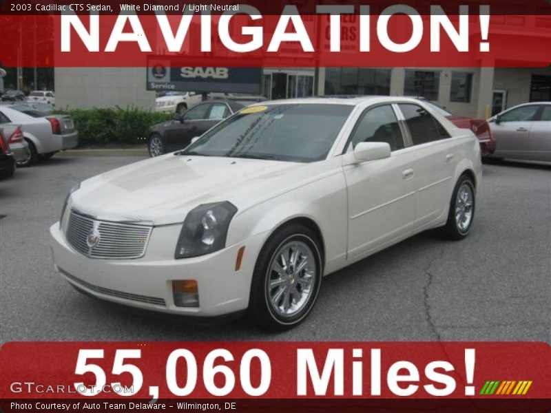 White Diamond / Light Neutral 2003 Cadillac CTS Sedan