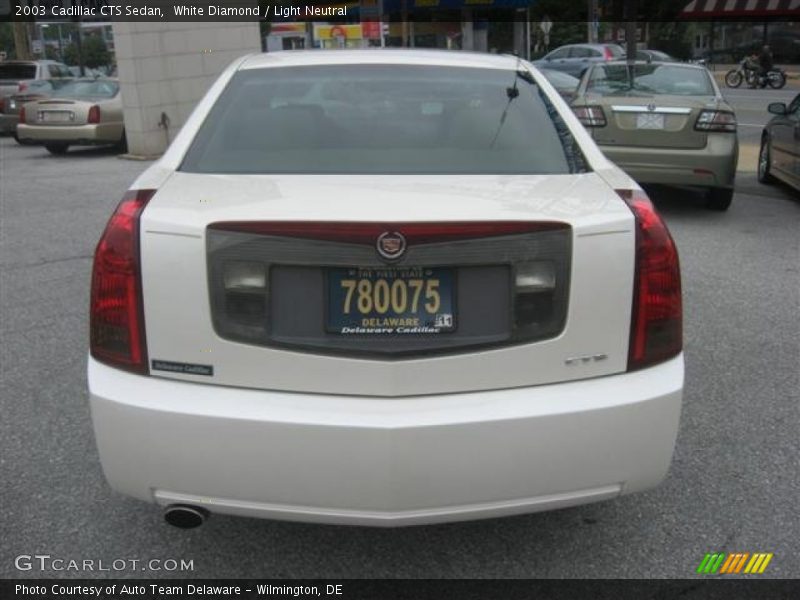 White Diamond / Light Neutral 2003 Cadillac CTS Sedan