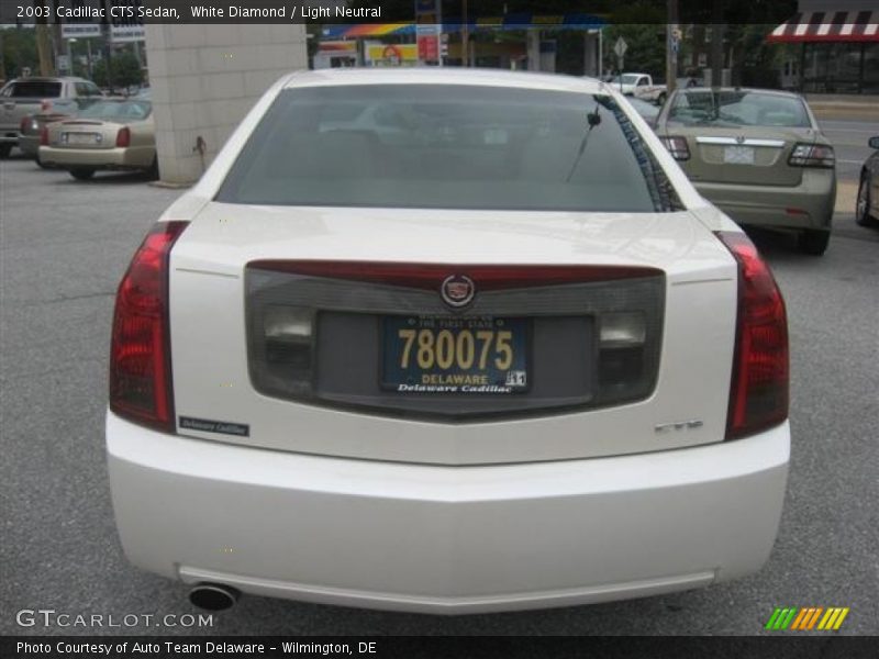 White Diamond / Light Neutral 2003 Cadillac CTS Sedan