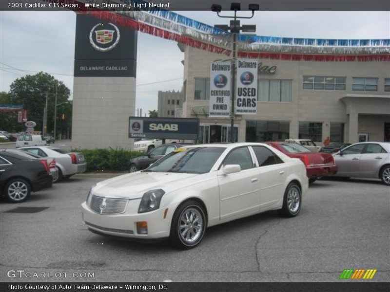 White Diamond / Light Neutral 2003 Cadillac CTS Sedan