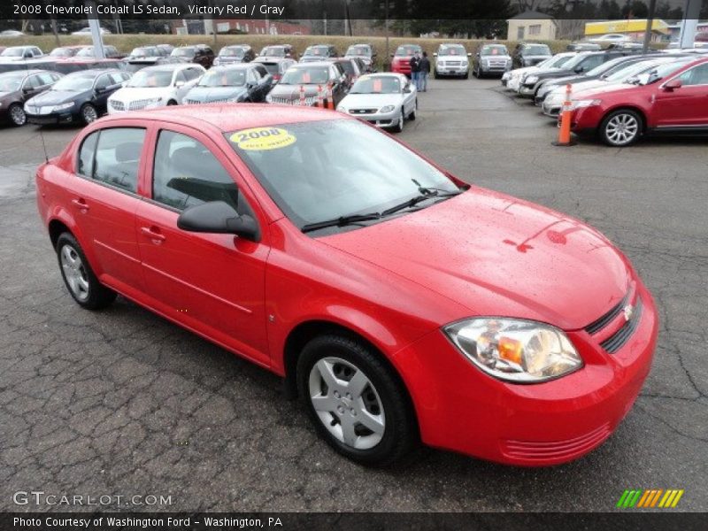 Victory Red / Gray 2008 Chevrolet Cobalt LS Sedan