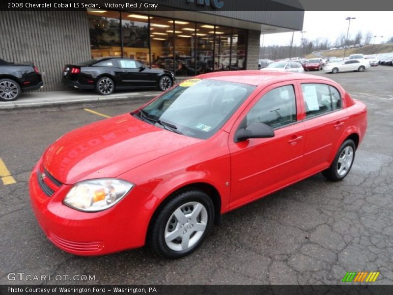 Victory Red / Gray 2008 Chevrolet Cobalt LS Sedan