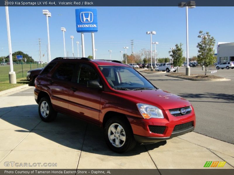 Volcanic Red / Black 2009 Kia Sportage LX V6 4x4