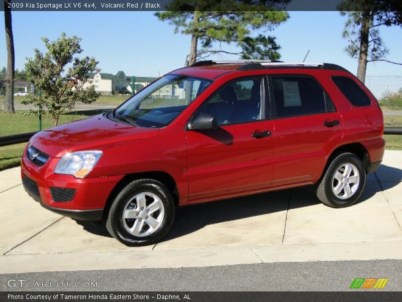 Volcanic Red / Black 2009 Kia Sportage LX V6 4x4