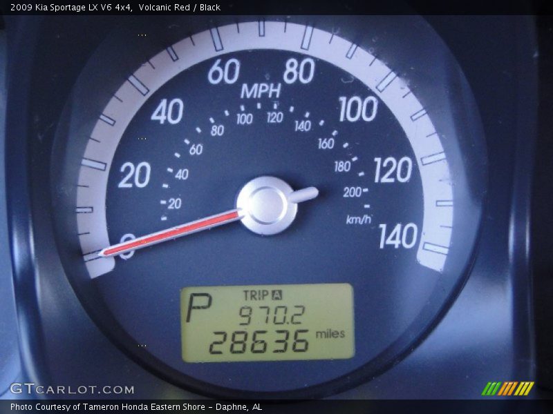 Volcanic Red / Black 2009 Kia Sportage LX V6 4x4