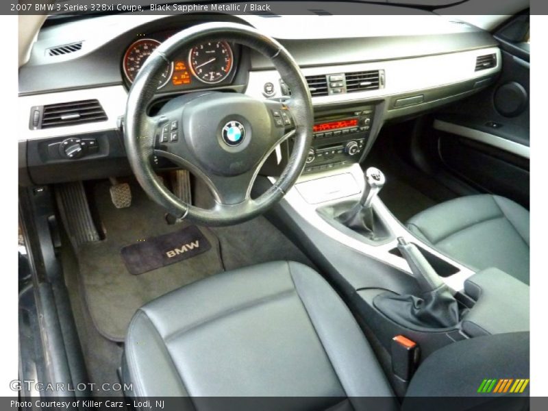 Black Sapphire Metallic / Black 2007 BMW 3 Series 328xi Coupe