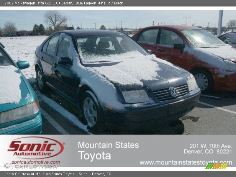 Blue Lagoon Metallic / Black 2002 Volkswagen Jetta GLS 1.8T Sedan