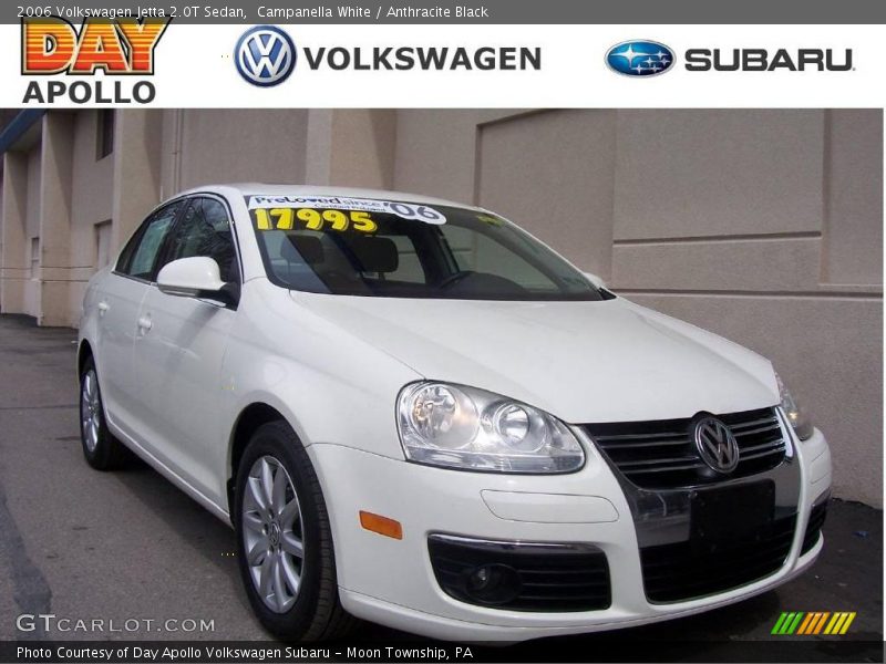 Campanella White / Anthracite Black 2006 Volkswagen Jetta 2.0T Sedan