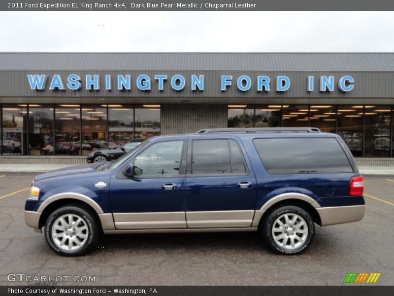 Dark Blue Pearl Metallic / Chaparral Leather 2011 Ford Expedition EL King Ranch 4x4